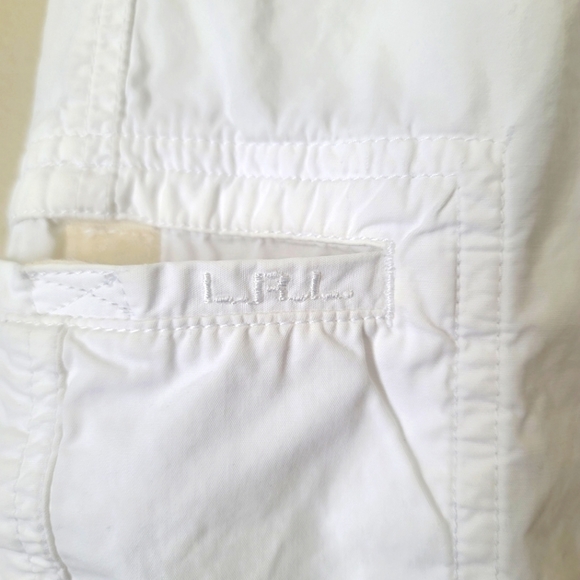 Lauren Ralph Lauren Wide Leg Cargo Capri Pants in White - Picture 9 of 16